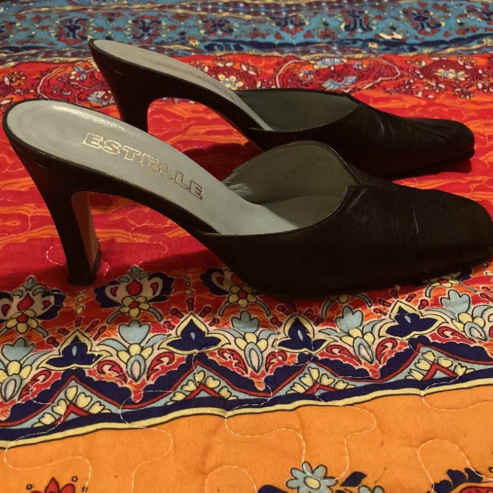 Estelle leather mules. Sz. 7 Upper: Leather Lining: Leather - Picture 2 of 5